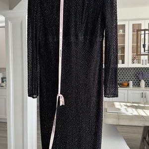 Elegant Black Long Sleeve Dress